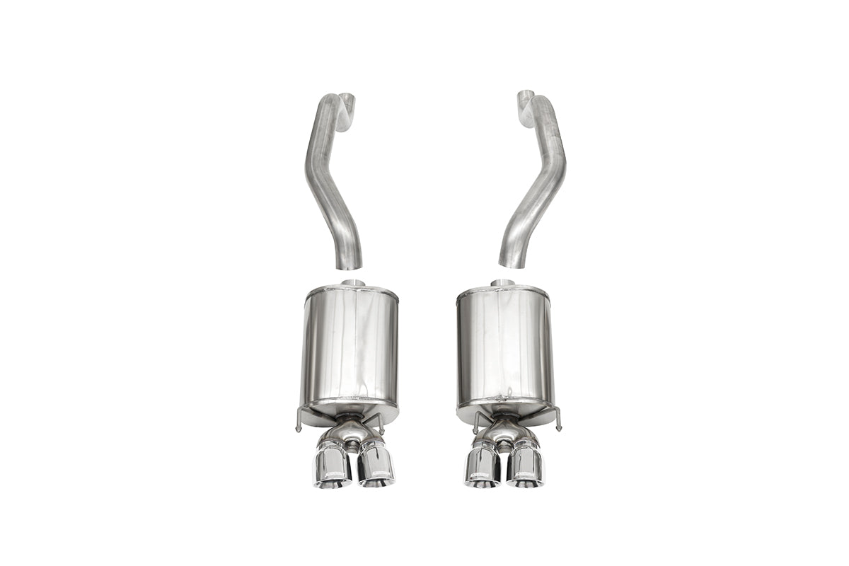 CORSA Xtreme, Sport 2.5 in Axle-Back 3.5 in Twin Tips for 2009-2013 Chevrolet Corvette C6 6.2L V8 LS3 (14470)
