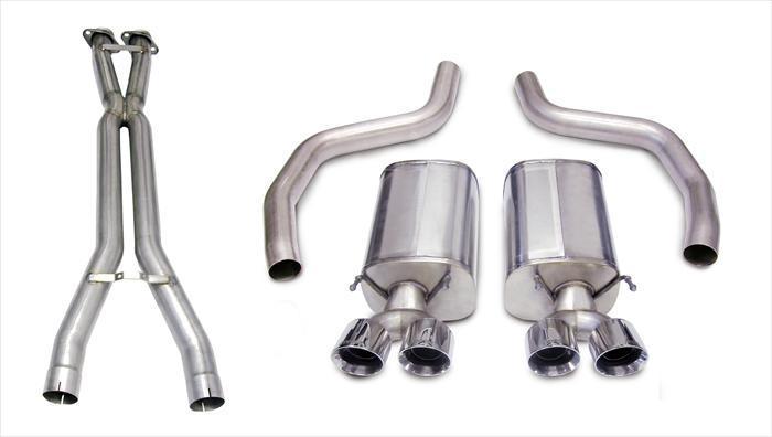 CORSA Sport 3.0 in Cat-Back 4.0 in Twin Tips for 2009-2011 Chevrolet Corvette C6 ZR1 6.2L V8 (14164CB1)
