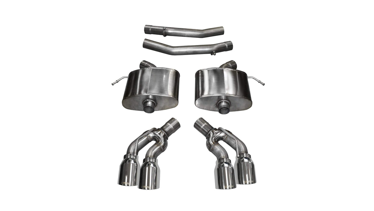 CORSA Xtreme, Sport 2.75 in Axle-Back 4.0 in Twin Tips for 2016-2019 Cadillac CTS-V 6.2L V8 - Sedan (14358)