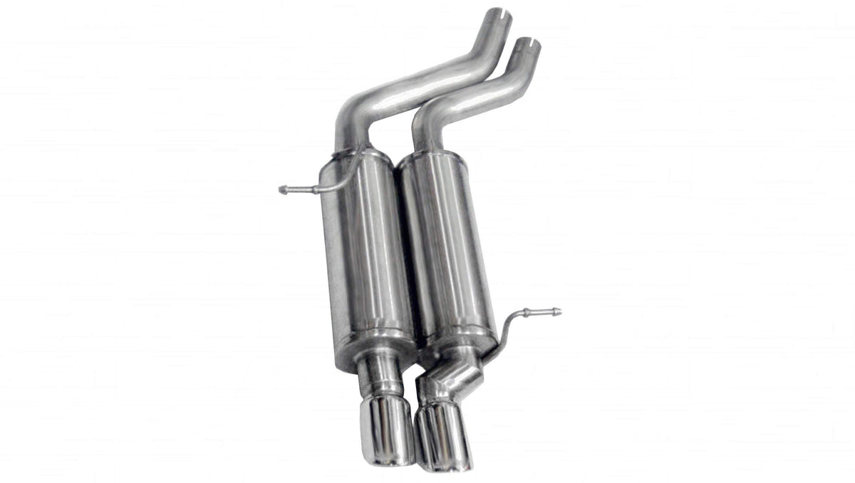 CORSA Sport 2.25 in Axle-Back 3.0 in Twin Tips for 2001-2006 BMW 325i/ci 2.5L E46 - Convertible, Sedan (14559)