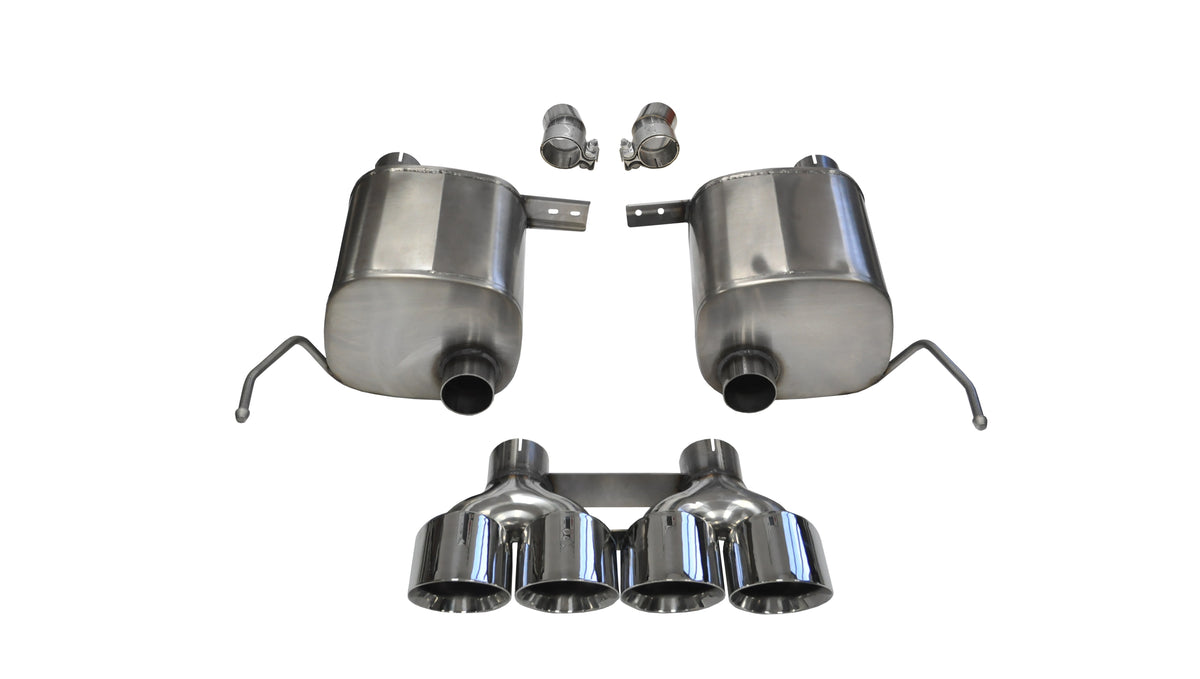 CORSA Xtreme, Sport 2.75 in Valve-Back 4.5 in Twin Tips for 2014-2019 Chevrolet Corvette C7 6.2L V8 (14762)