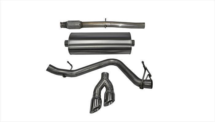 CORSA Sport 3.0 in Cat-Back SSE 4.0 in Twin Tips for 2014-2019c Chevrolet Silverado 1500 5.3L V8 - Crew Cab/Standard Bed 153" Wheelbase (14874)