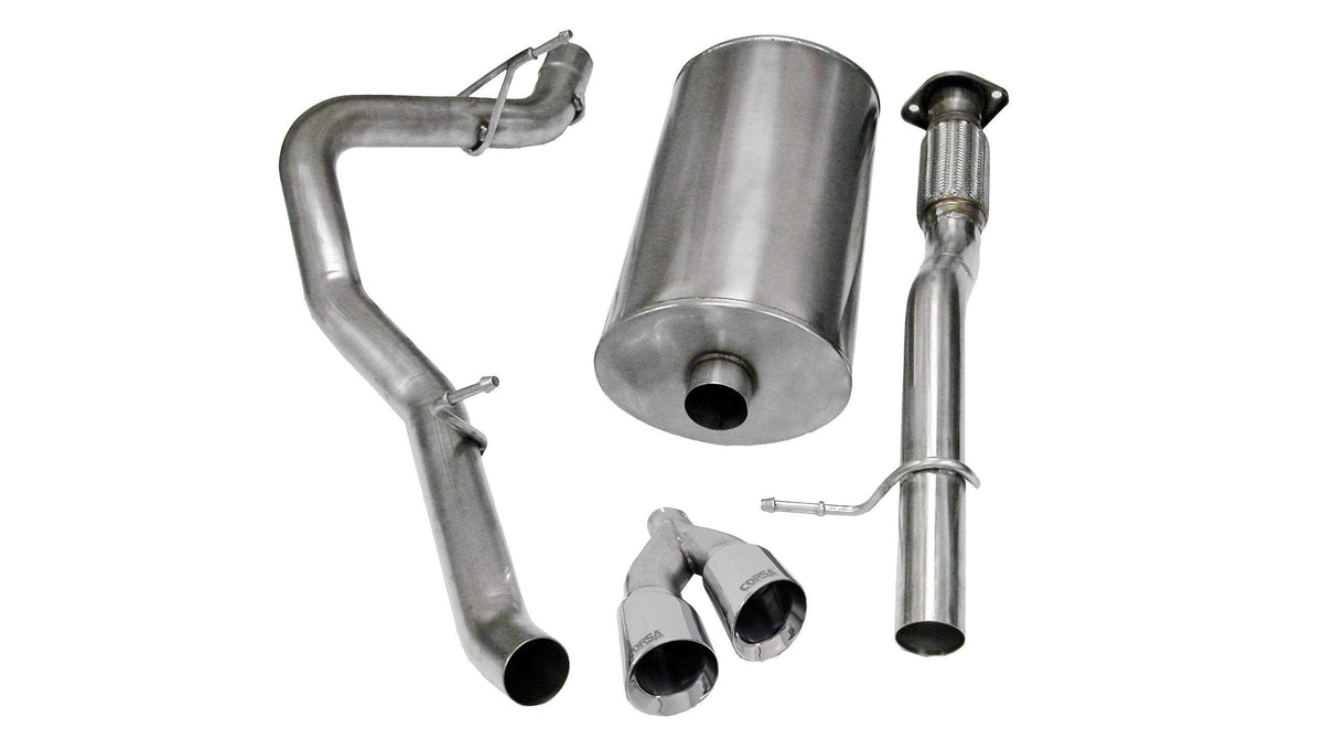 CORSA Sport 3.0 in Cat-Back 4.0 Twin Tips for 2009-2013 Chevrolet Avalanche 5.3L V8 (14914)
