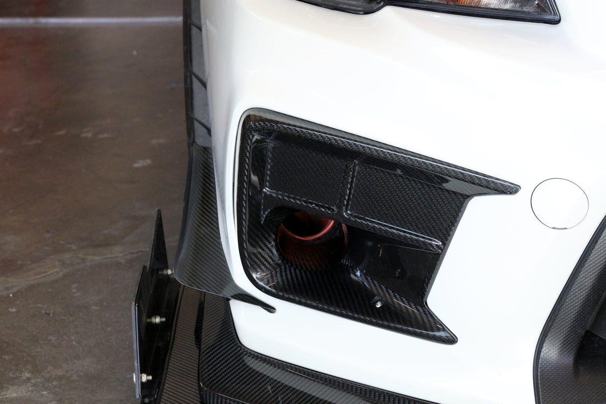 Carbon Fiber Front Bumper Canards (Bottom)- 2018-2021 Subaru WRX STI