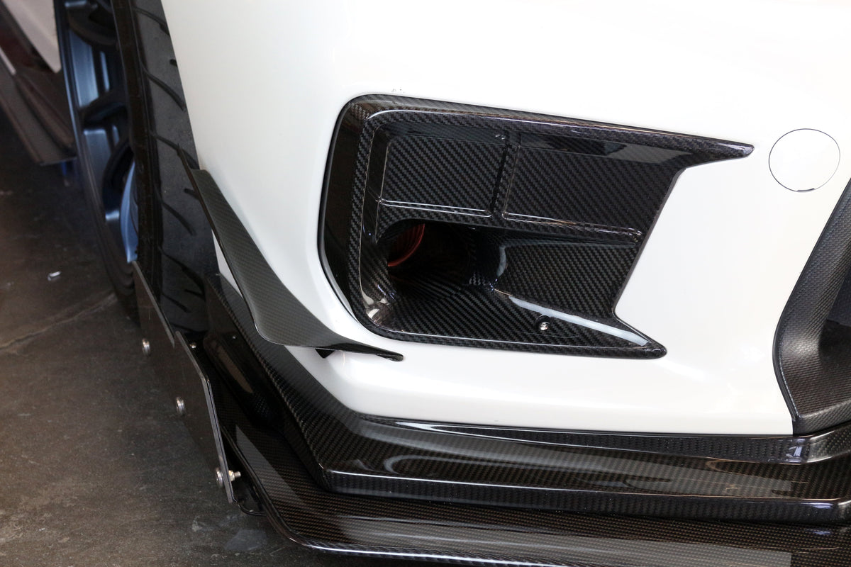 Carbon Fiber Front Bumper Canards (Bottom)- 2018-2021 Subaru WRX STI