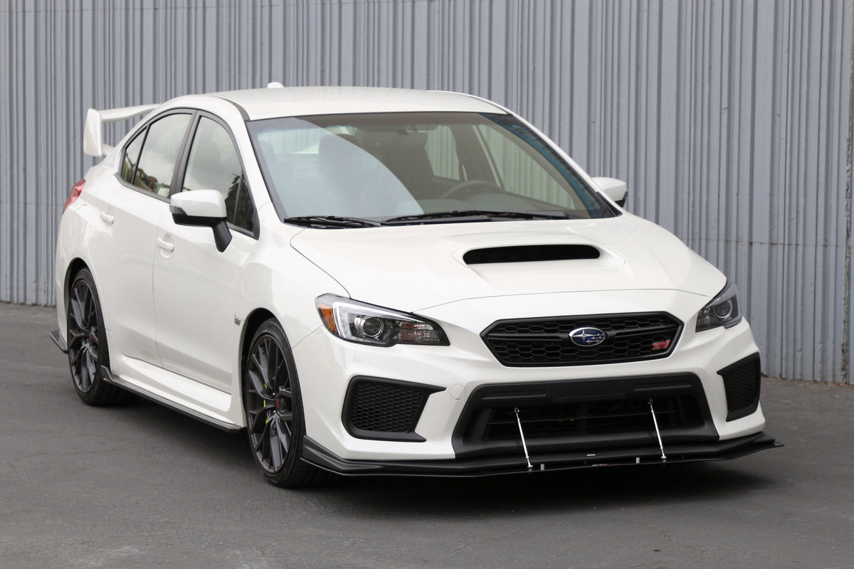 Carbon Fiber Wind Splitter w/ Rods-Subaru WRX/ STI 2018-2021 (OEM Lip)