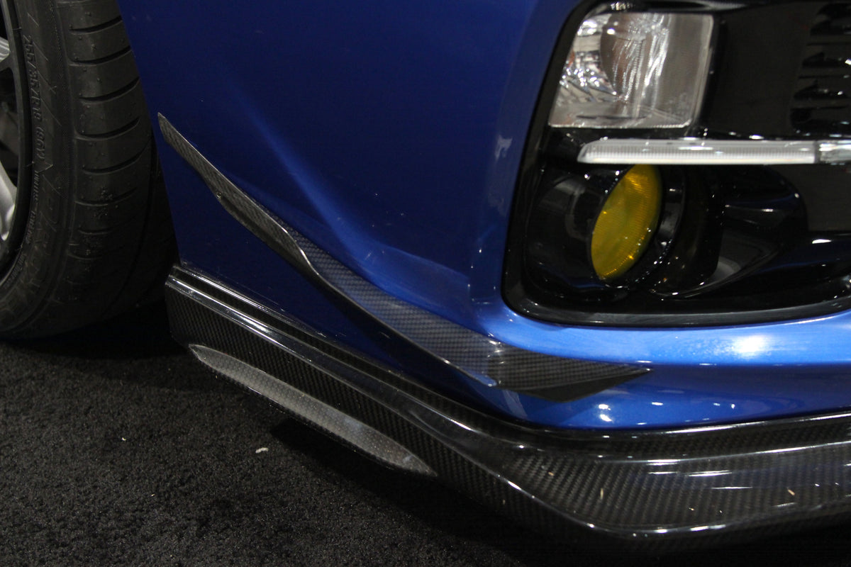 Carbon Fiber Front Bumper Canards ( Bottom)- 2015-2017 Subaru WRX STI