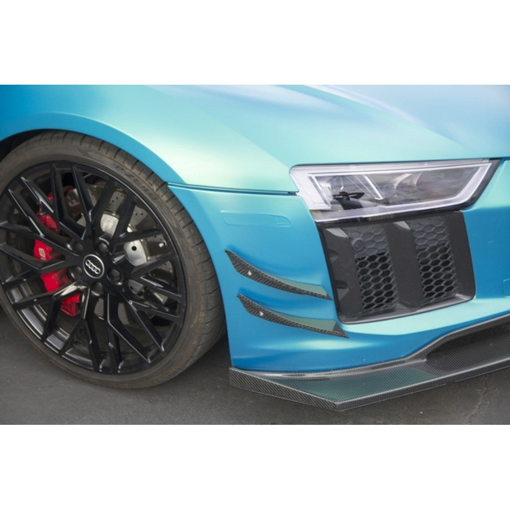 Carbon Fiber Front Bumper Canards - Audi R8 2017-2018