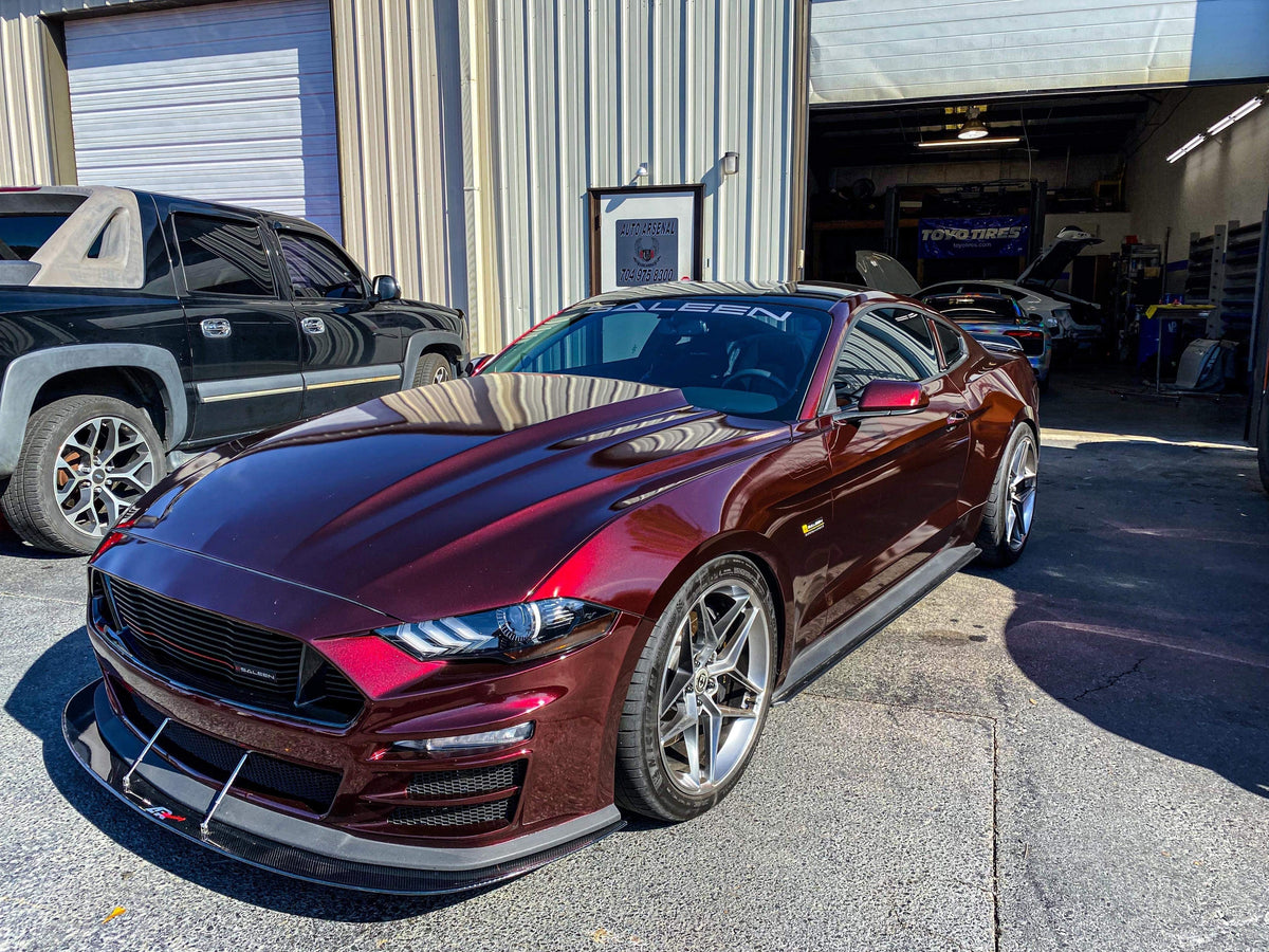 Carbon Fiber Front Wind Splitter-2018-2023 Ford Mustang S550