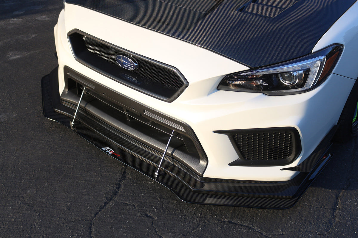 Carbon Fiber Wind Splitter w/ Rods- Subaru WRX/ STI 2018-2021 (APR Performance Lip)