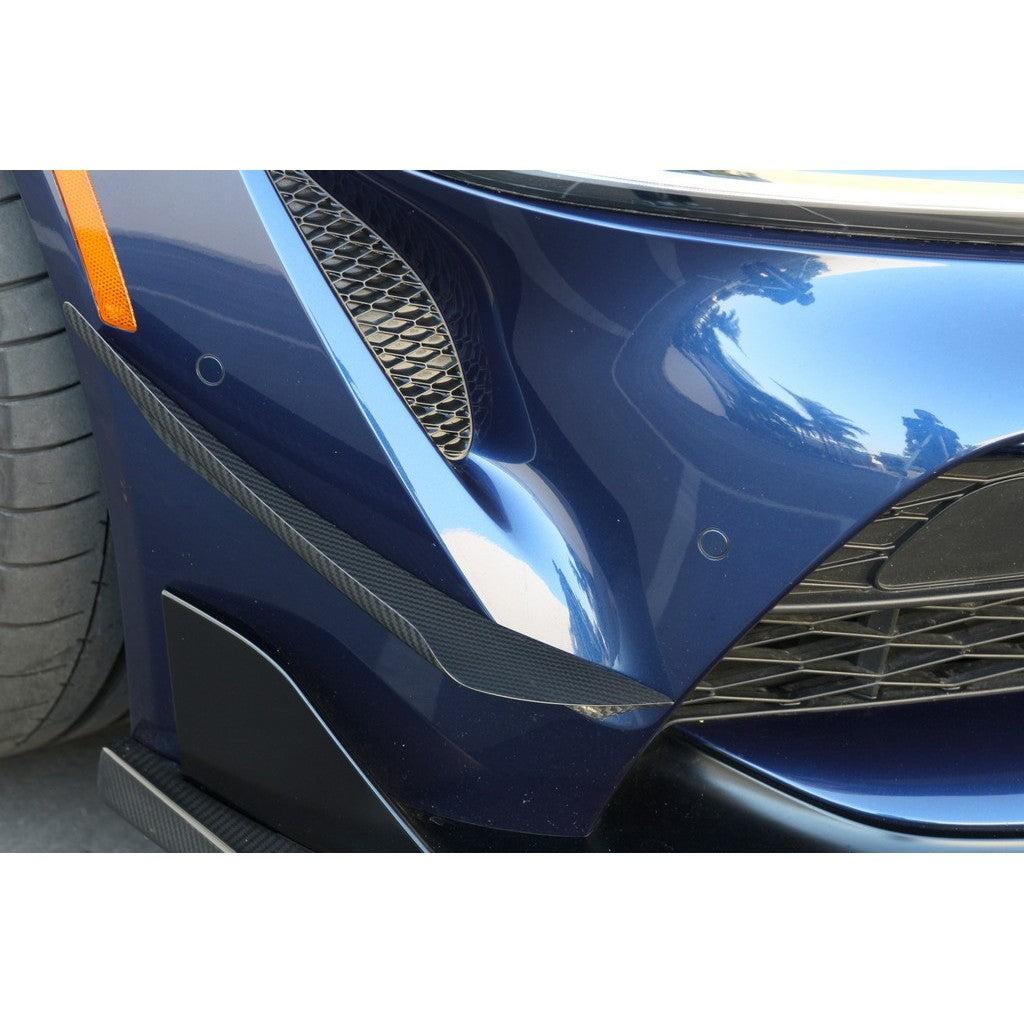Carbon Fiber Front Bumper Canards- Toyota Supra A90/91 2020-2023