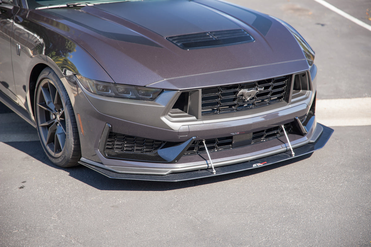 Carbon Fiber Front Wind Splitter- Ford Mustang Dark Horse Base 2024 - 2024