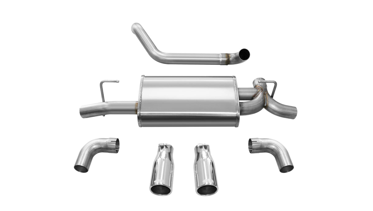CORSA Sport 2.5 in Axle-Back Rolled 4.0 in for 2018-2025 Jeep Wrangler JLU / JL 3.6L V6 (21014)