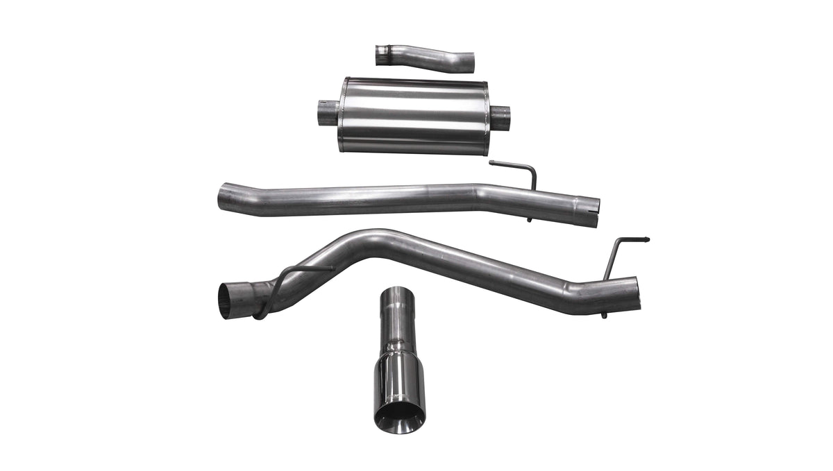 CORSA Sport, Touring 3.0 in Cat-Back Single 4.0 in for 2020-2024 Jeep Gladiator JT 3.6L V6 (21060)