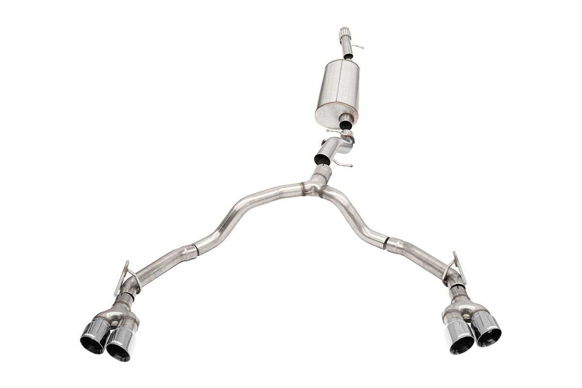 CORSA Sport 3.5 in Cat-Back DRE 4.0 in Twin Tips for 2021-2025 Chevrolet Tahoe 6.2L V8 - 120.9" Wheelbase (Dual Rear Exit from Factory) (21129)