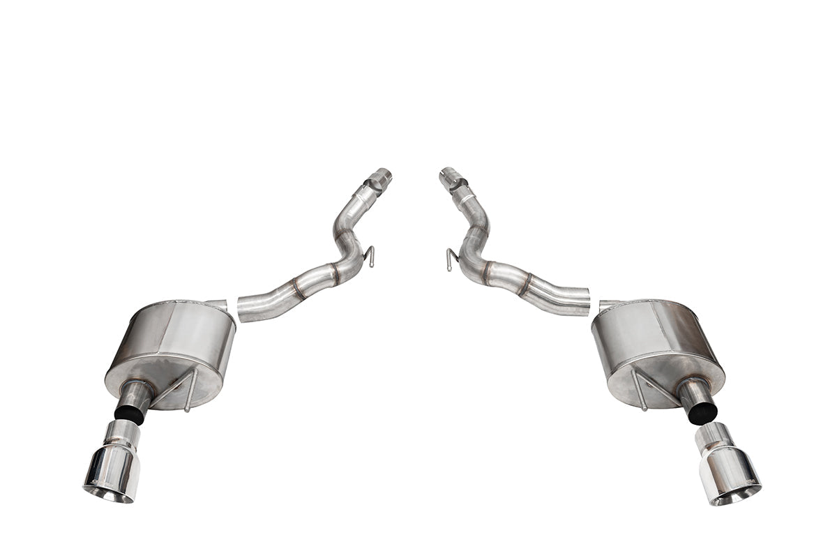 CORSA Sport, Touring 3.0 in Axle-Back 4.5 in Slash Tips for 2024 Ford Mustang GT 5.0L V8 - Convertible (No Valves) (21272)