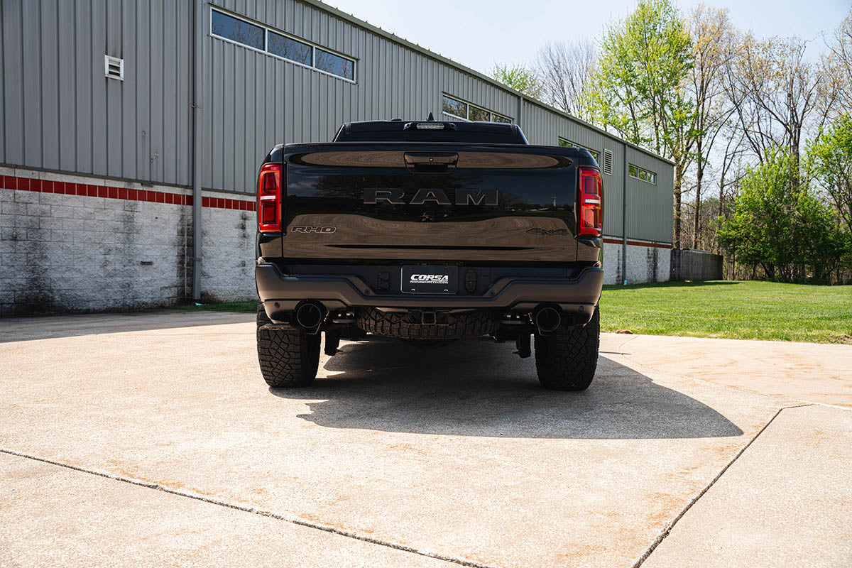 CORSA Sport Cat-Back DRE 5.0 in Single Tips for 2025+ Dodge RAM 1500 RHO - Crew Cab Short Bed, 5' 7" Box 144.5" Wheelbase (21389)