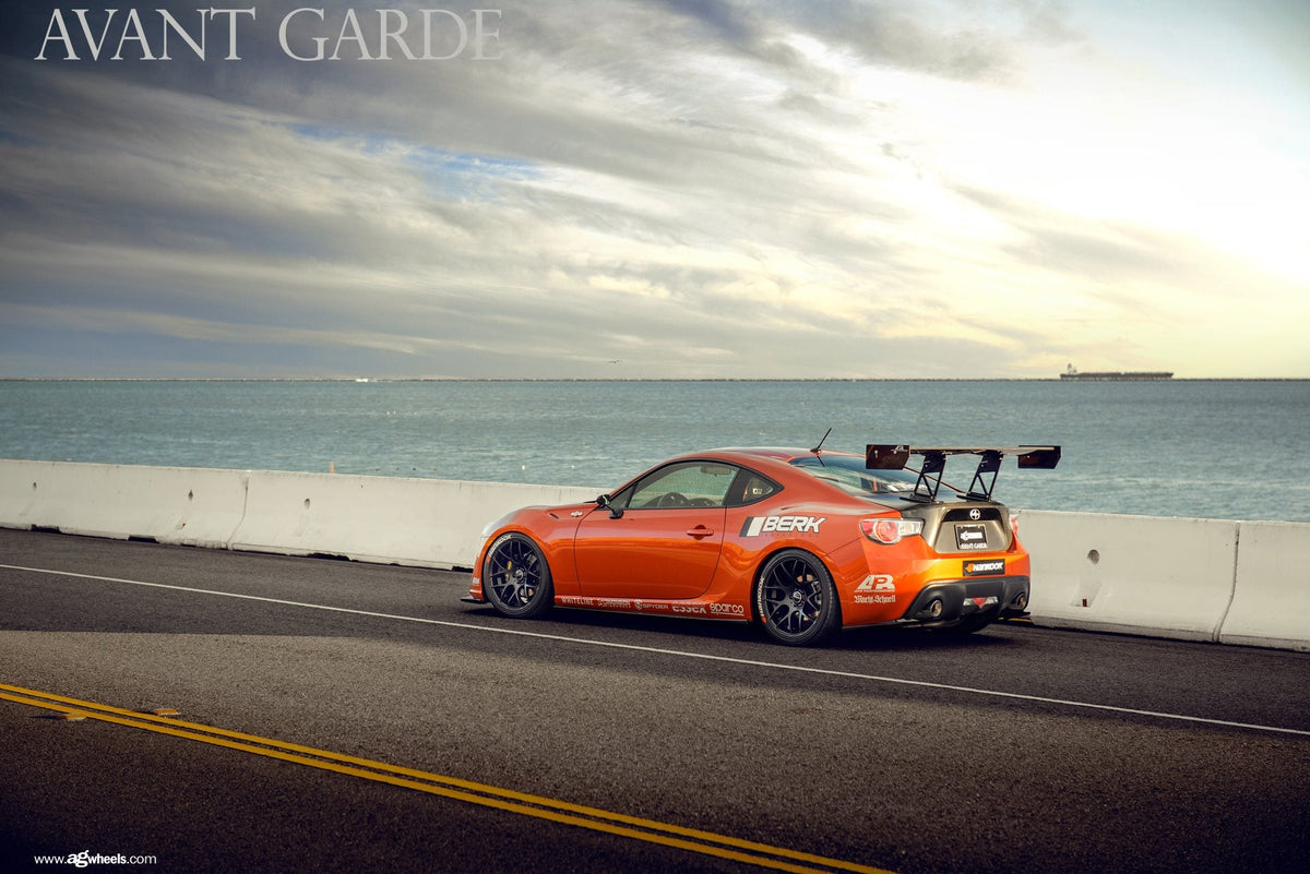 GT-250 Carbon Fiber Adjustable Wing w. 11" Pedestals Set - 2013-2021 Scion FRS / Toyota GT86/ Subaru BRZ