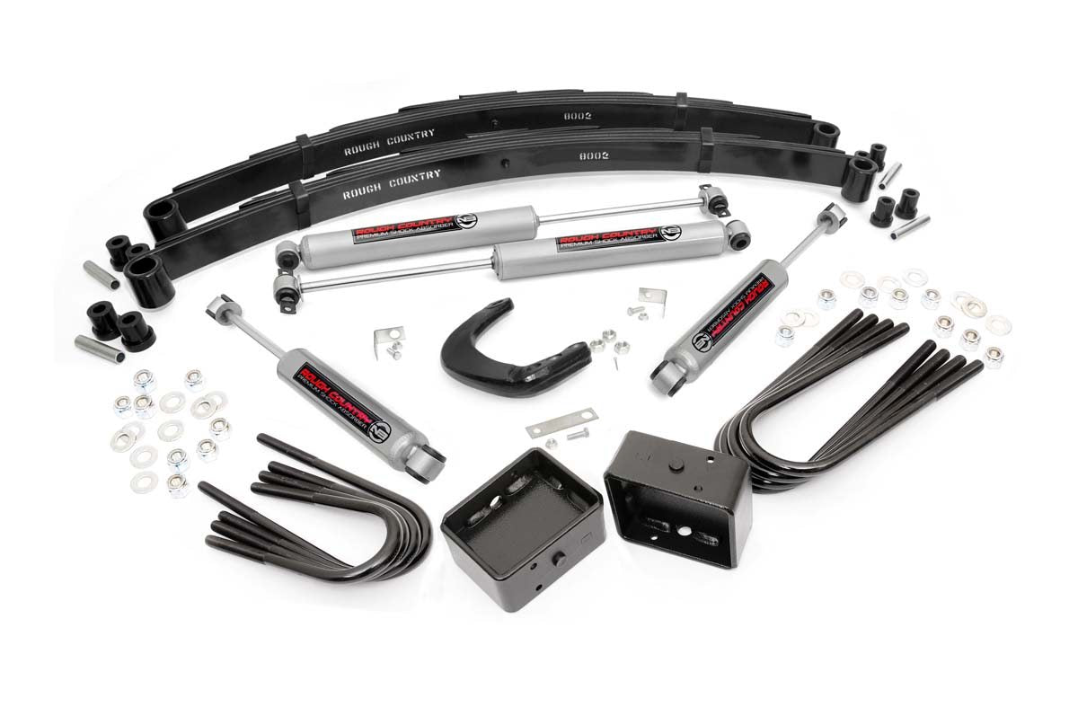 Rough Country 4 Inch Lift Kit | RR Blocks | Chevy/GMC C10/K10 Truck & SUV/K5 Blazer (73-76)