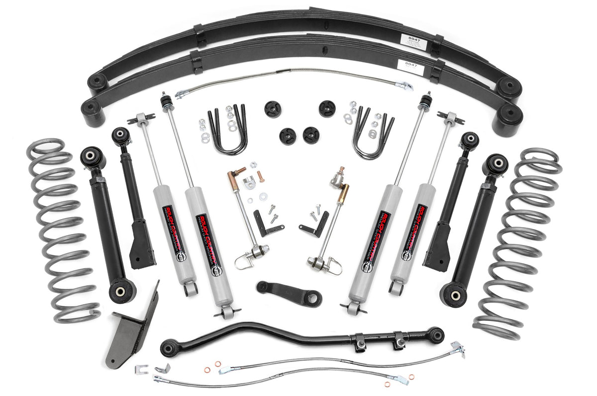 Rough Country 4.5 Inch Lift Kit | RR Springs | X-Series | Jeep Cherokee XJ 2WD/4WD (84-01)