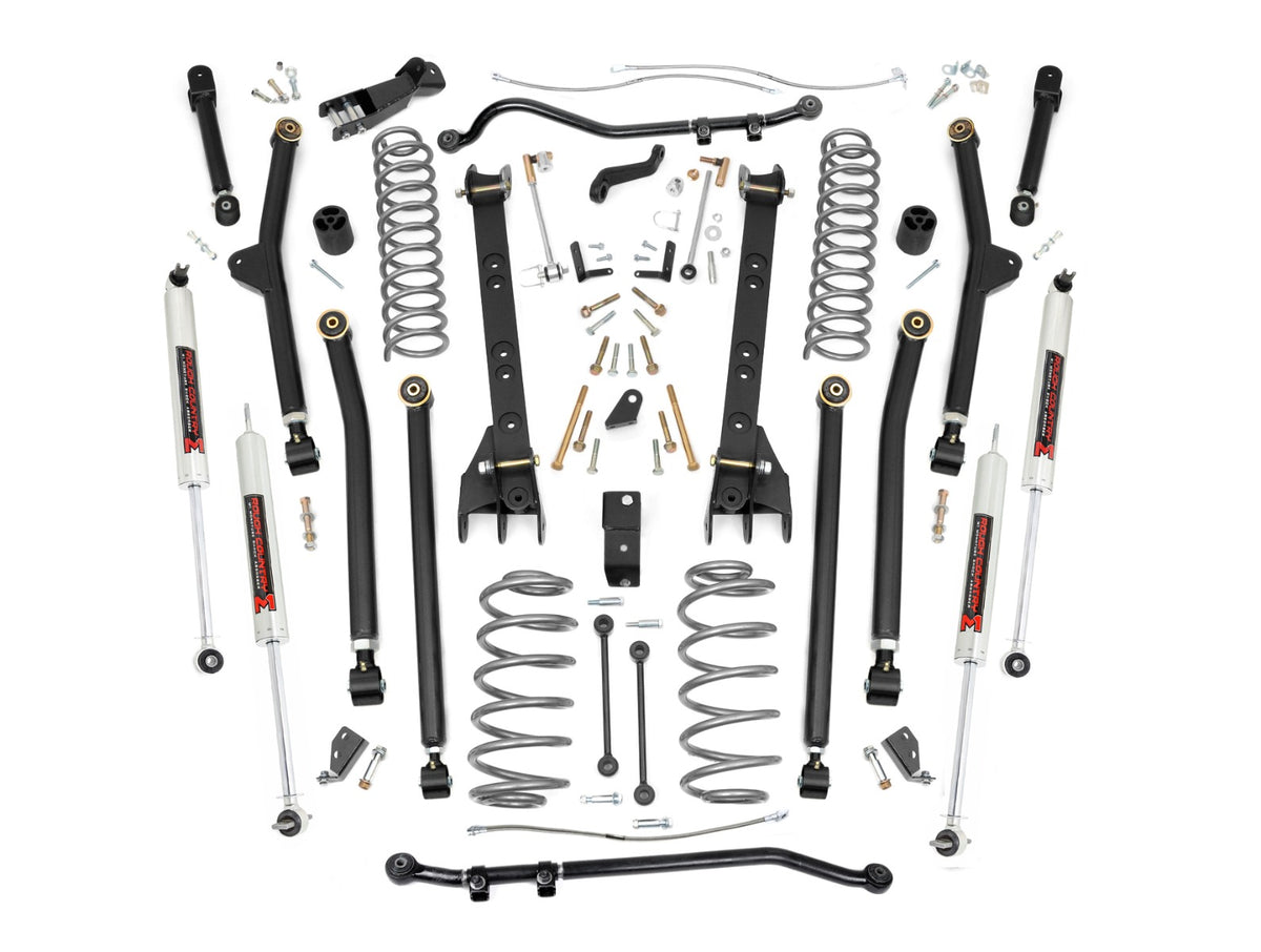 Rough Country 4 Inch Lift Kit | Long Arm | Jeep Wrangler TJ 4WD (1997-2006)