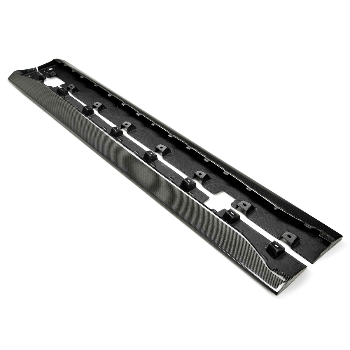 Anderson Composites Type-AR carbon fiber side rocker panel splitter for 2015-2023 Ford Mustang
