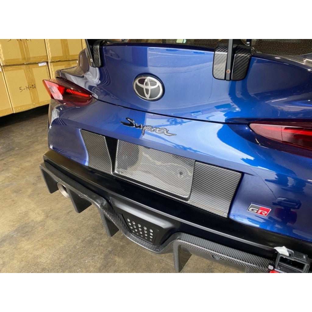 Carbon Fiber License Plate Backing -Toyota Supra A90 2020-2023