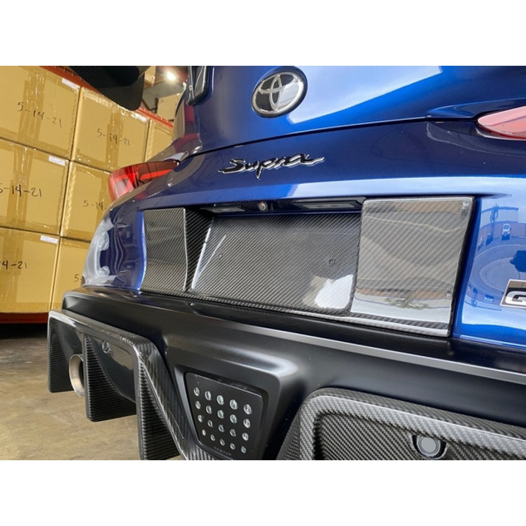 Carbon Fiber License Plate Backing -Toyota Supra A90 2020-2023
