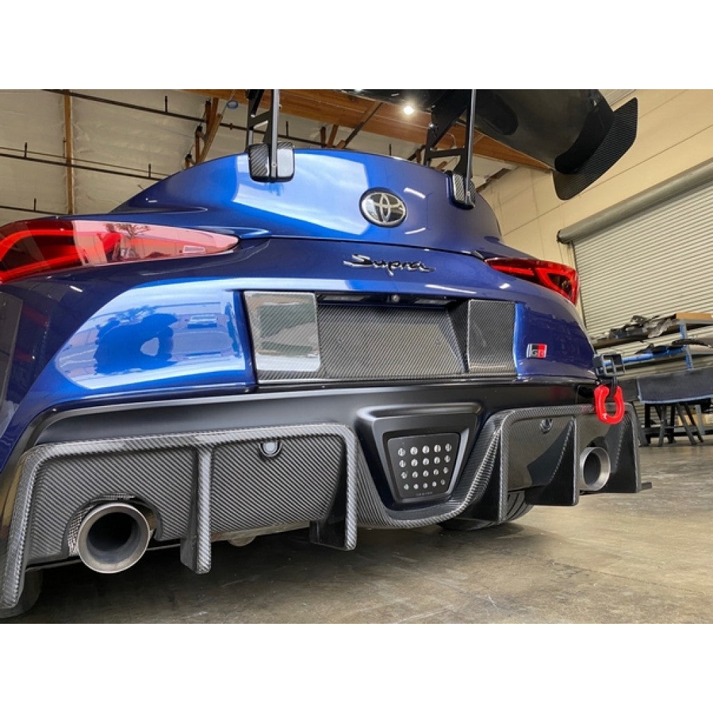 Carbon Fiber License Plate Backing -Toyota Supra A90 2020-2023