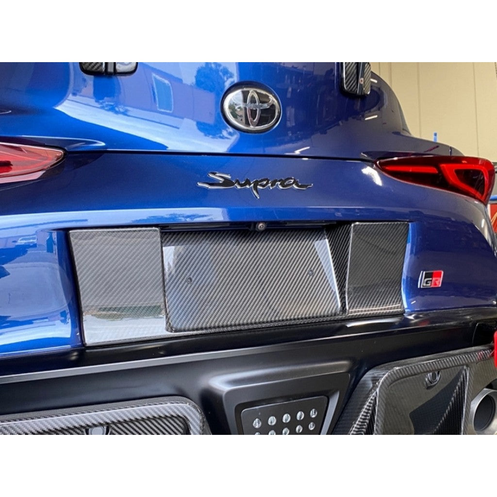 Carbon Fiber License Plate Backing -Toyota Supra A90 2020-2023