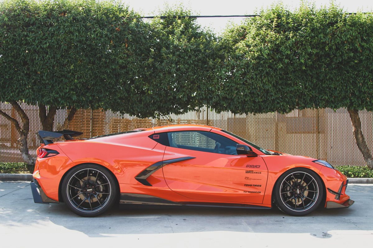 Carbon Fiber Side Rocker Extensions/ Side Skirts- Chevrolet C8 Corvette