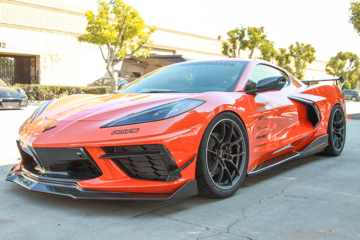 Carbon Fiber Side Rocker Extensions/ Side Skirts- Chevrolet C8 Corvette