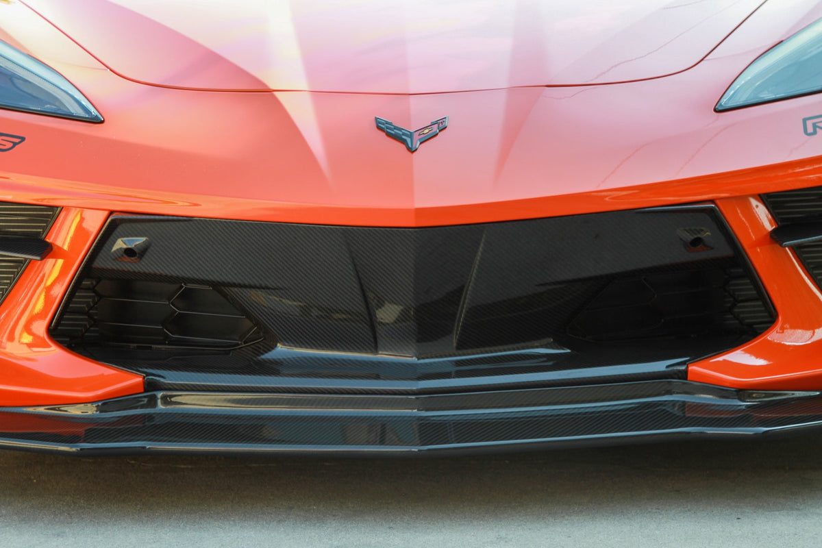 Carbon Fiber Front Bumper Center Bezel-Chevrolet Corvette C8 Stingray