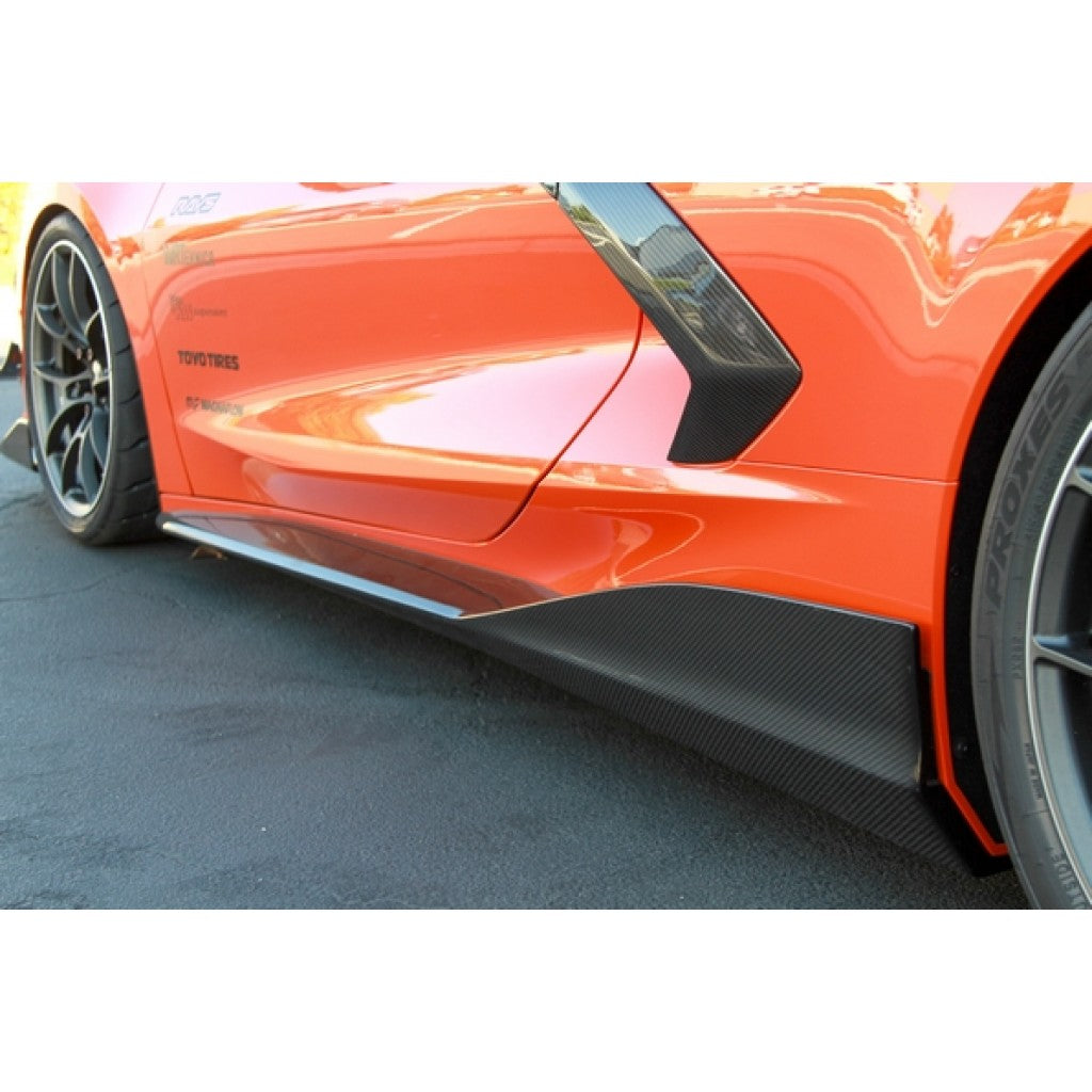 Carbon Fiber Side Rocker Extensions/ Side Skirts- Chevrolet C8 Corvette