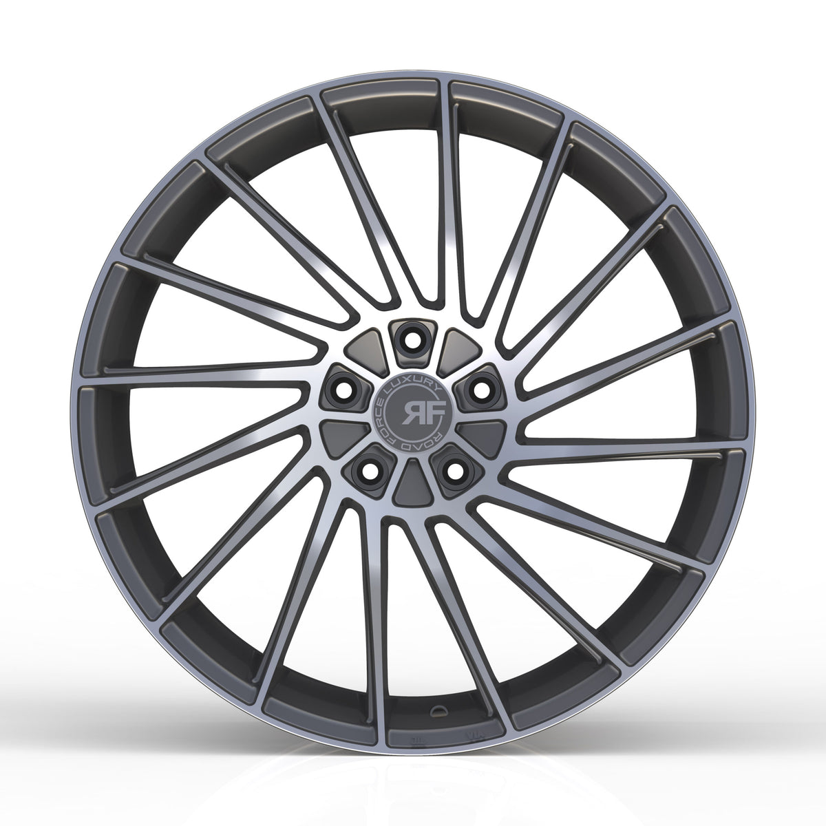 RoadForce Luxury RFF-3 FlowForm Gloss Gunmetal with Machined Face and Tinted Clear Coat — photo 2