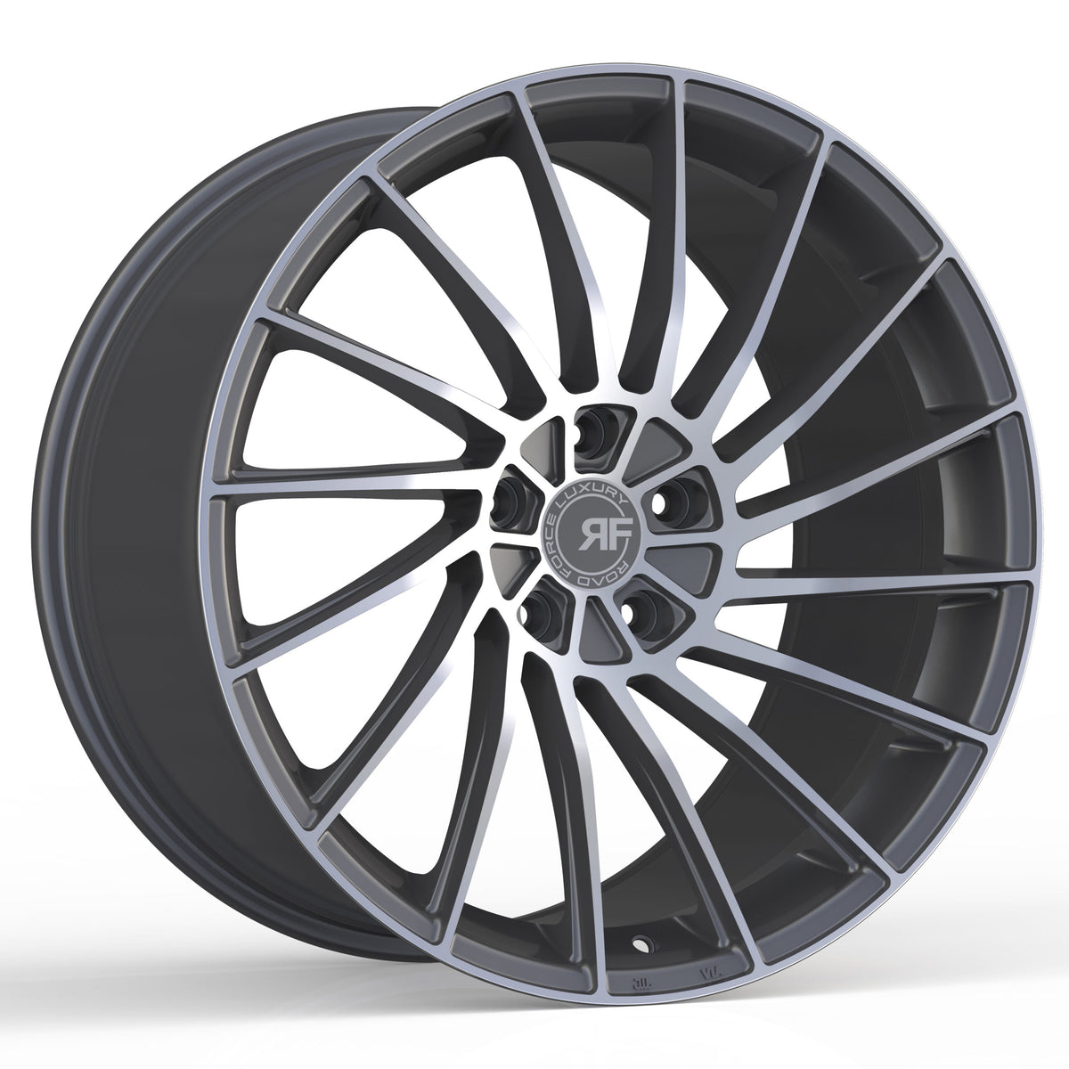 RoadForce Luxury RFF-3 FlowForm Gloss Gunmetal with Machined Face and Tinted Clear Coat — photo 1