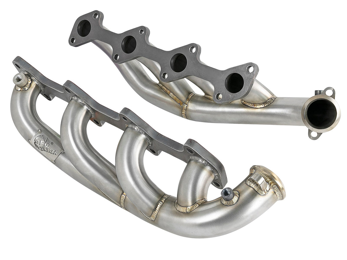 aFe Power Twisted Steel 304 Stainless Steel Headers — Ford Diesel Trucks 03-07 V8-6.0L (td) — 48-33022