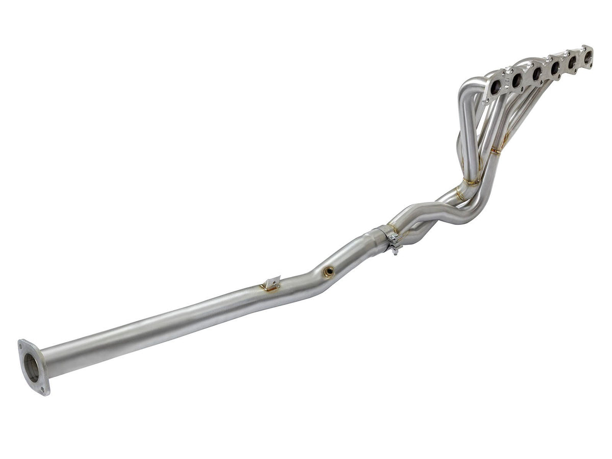 aFe Power Twisted Steel Long Tube Header & Connection Pipes — Nissan Patrol (Y61) 01-16 L6-4.8L — 48-36105-YN