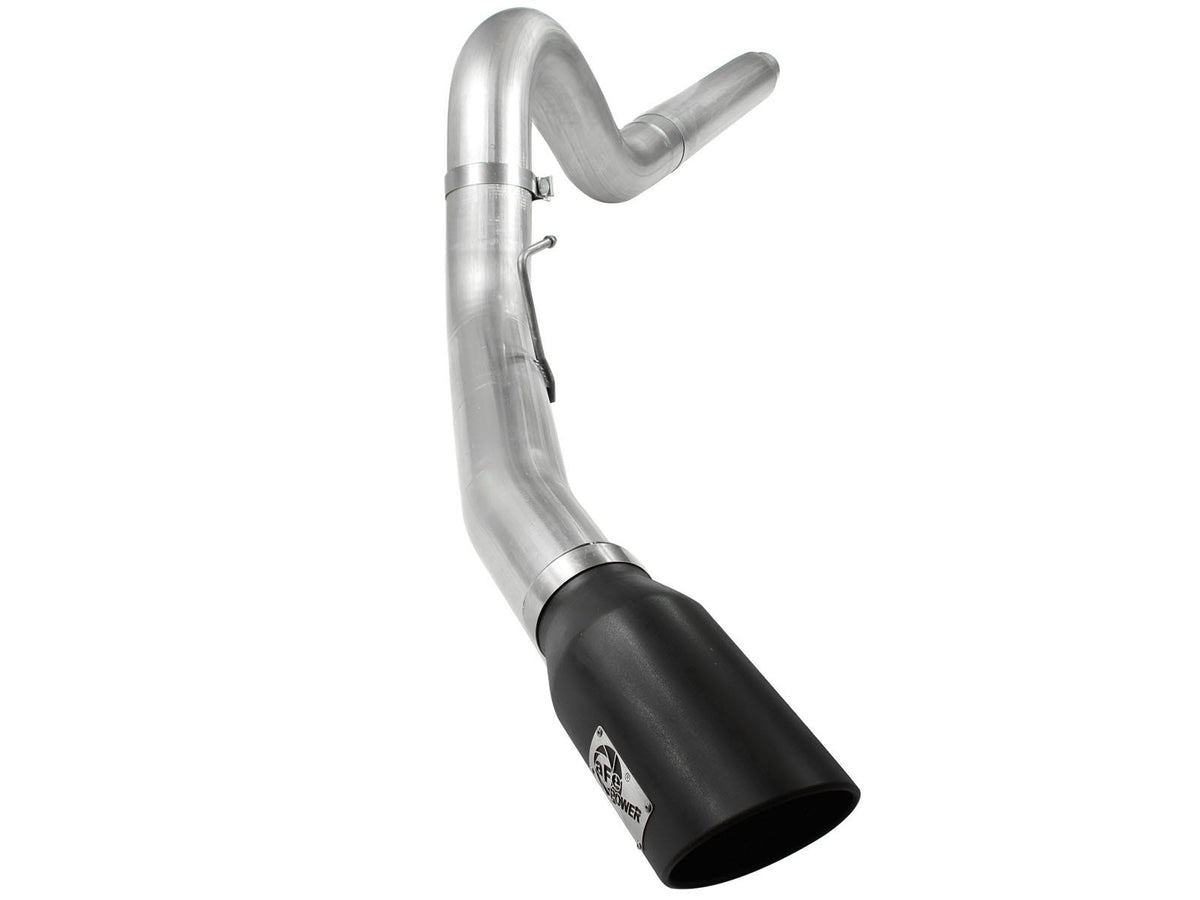 aFe Power ATLAS 5 IN Aluminized Steel DPF-Back Exhaust System w/ Black Tip — Ford Diesel Trucks 08-10 V8-6.4L (td) — 49-03054-B