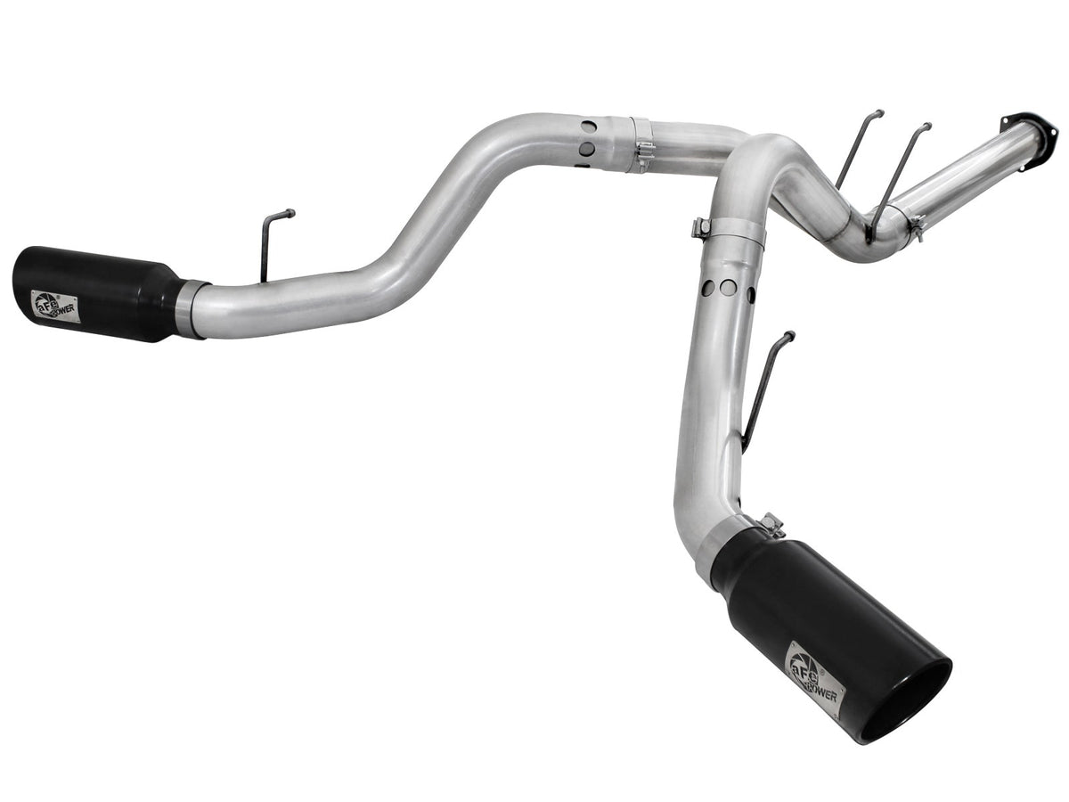 aFe Power ATLAS 4 IN Aluminized Steel DPF-Back Exhaust System — Ford Diesel Trucks 11-14 V8-6.7L (td) — 49-03065-B
