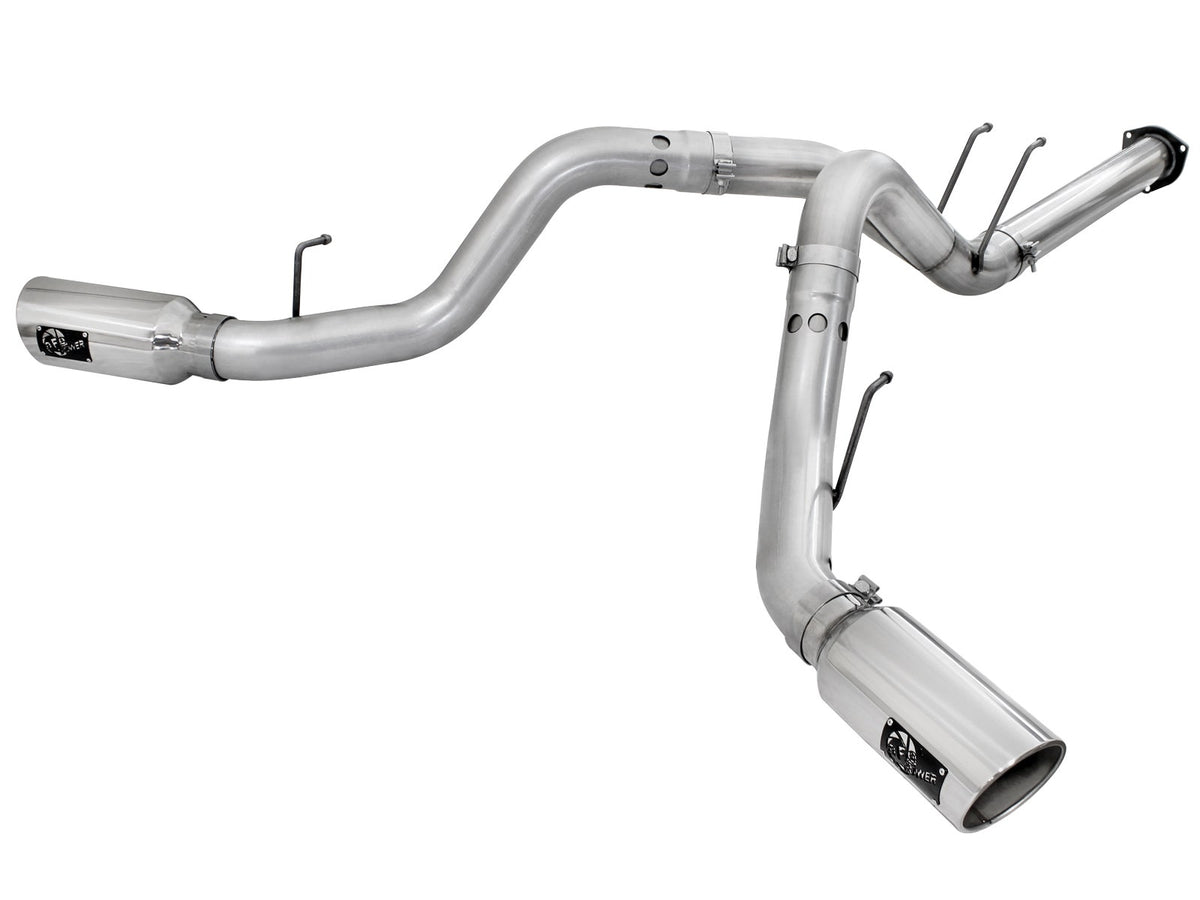 aFe Power ATLAS 4 IN Aluminized Steel DPF-Back Exhaust System — Ford Diesel Trucks 11-14 V8-6.7L (td) — 49-03065-P