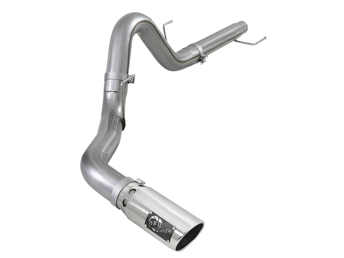 aFe Power ATLAS 4 IN Aluminized Steel DPF-Back Exhaust System w/ Polished Tip — Ford F-150 18-20 V6-3.0L (td) — 49-03106-P