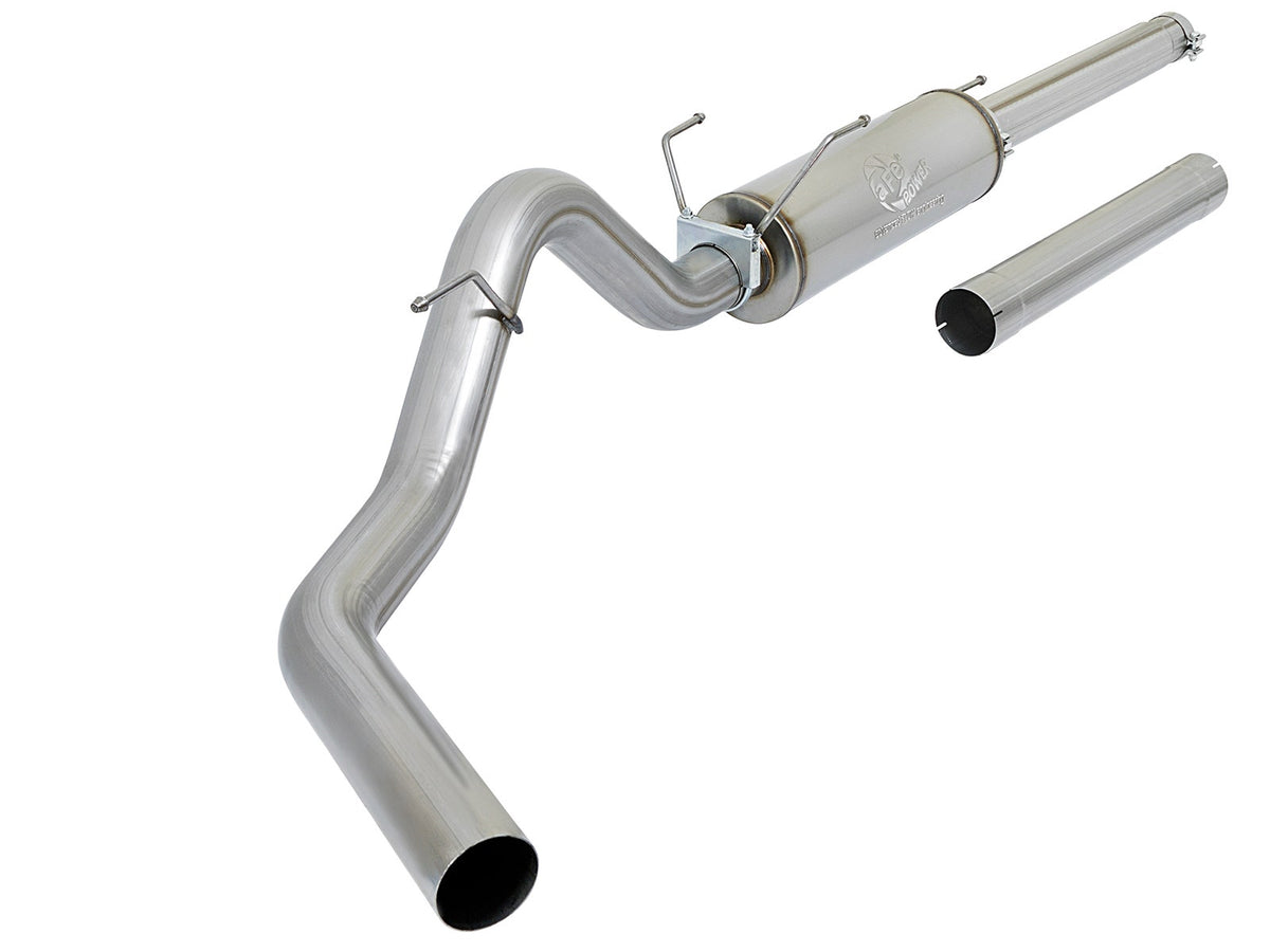 aFe Power Large Bore-HD 4 IN 409 Stainless Steel Cat-Back Exhaust System — Dodge Diesel Trucks 03-04 L6-5.9L (td) — 49-12005