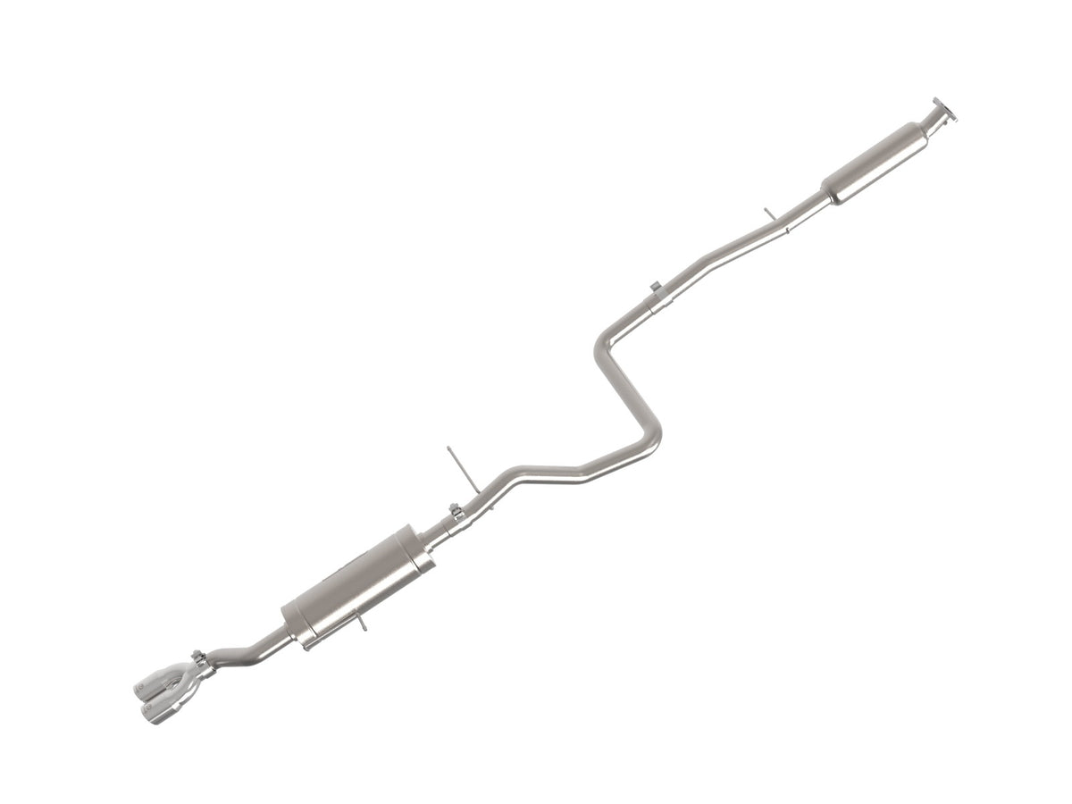 aFe Power Takeda 2-1/4 IN 304 Stainless Steel Cat-Back Exhaust System w/ Polished Tips — Ford Fiesta (Sedan) 14-19 L4-1.6L — 49-33134-P