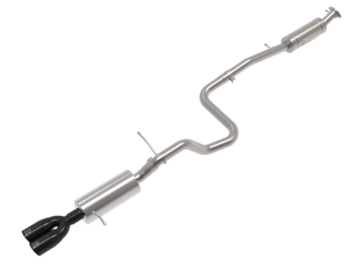 aFe Power Takeda 2-1/2 IN 304 Stainless Steel Cat-Back Exhaust System w/ Black Tips — Ford Fiesta ST 14-19 L4-1.6L (t) — 49-33140-B