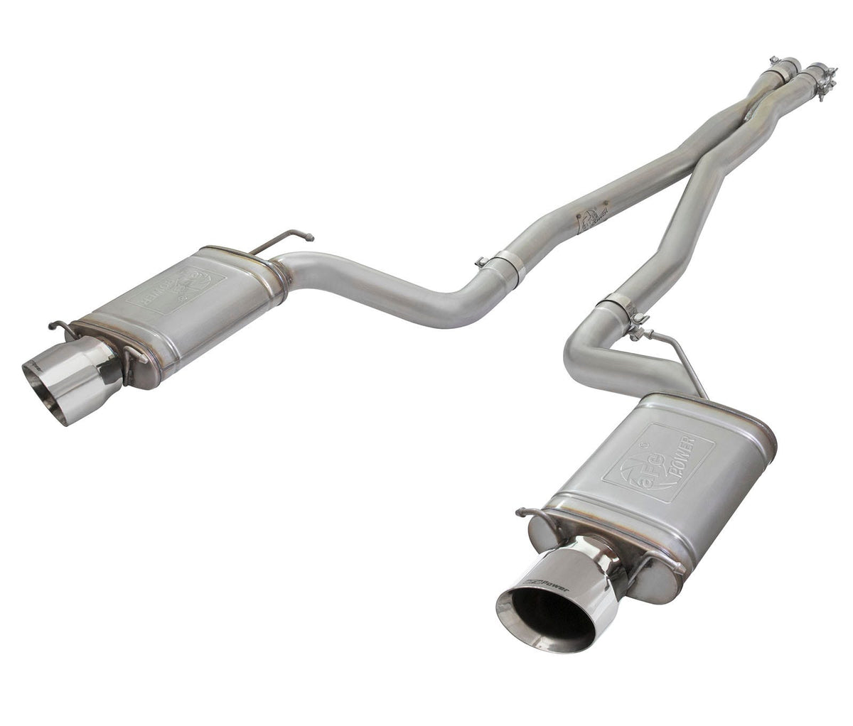 aFe Power MACH Force-Xp 3 IN 304 Stainless Steel Cat-Back Exhaust System — Cadillac CTS-V 09-15 V8-6.2L (sc) — 49-34063-P