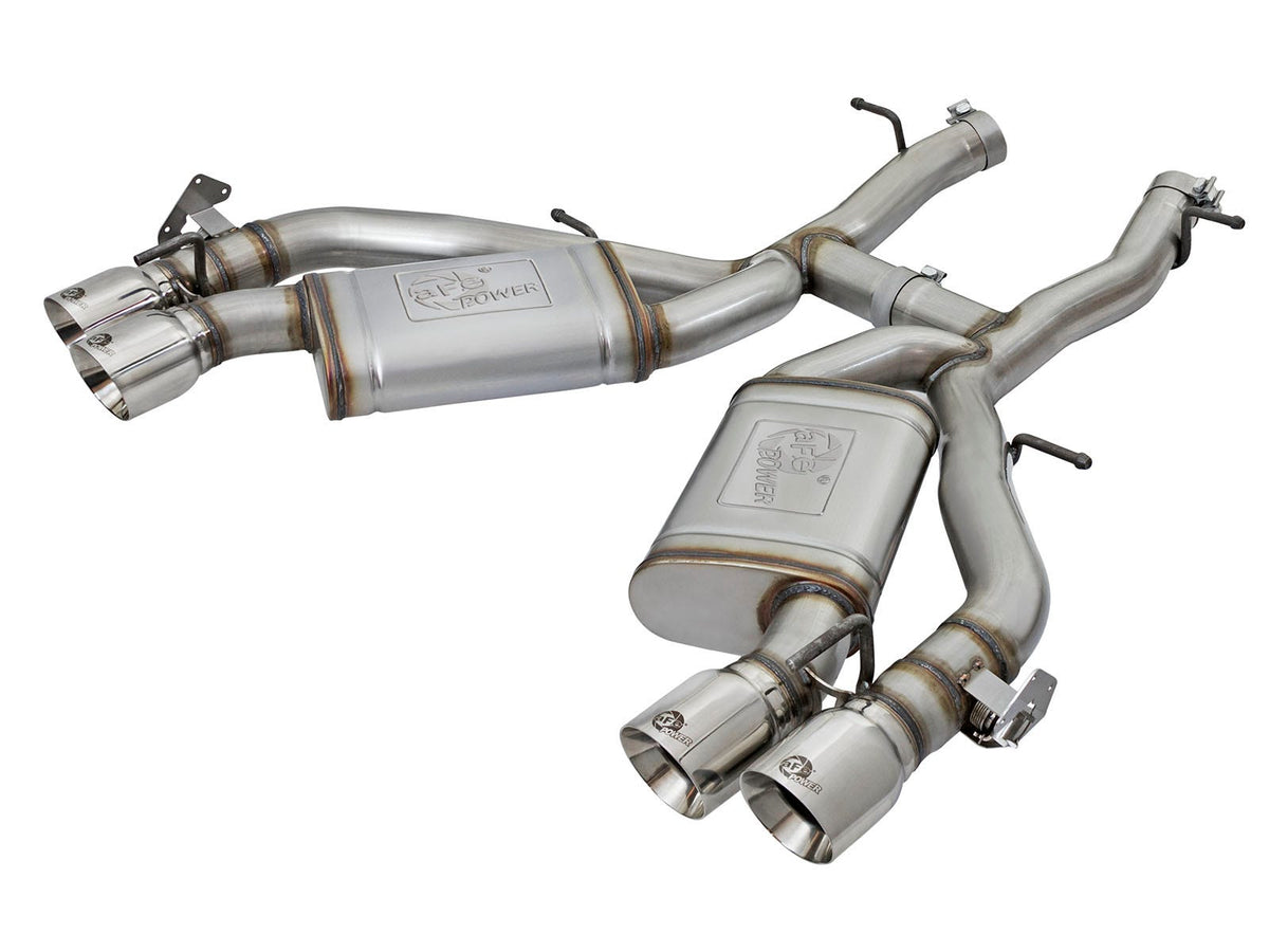 aFe Power MACH Force-Xp 3 IN 304 Stainless Steel Axle-Back Exhaust System Polished — Chevrolet Camaro SS 16-24 V8-6.2L (sc) M/T — 49-34068-P