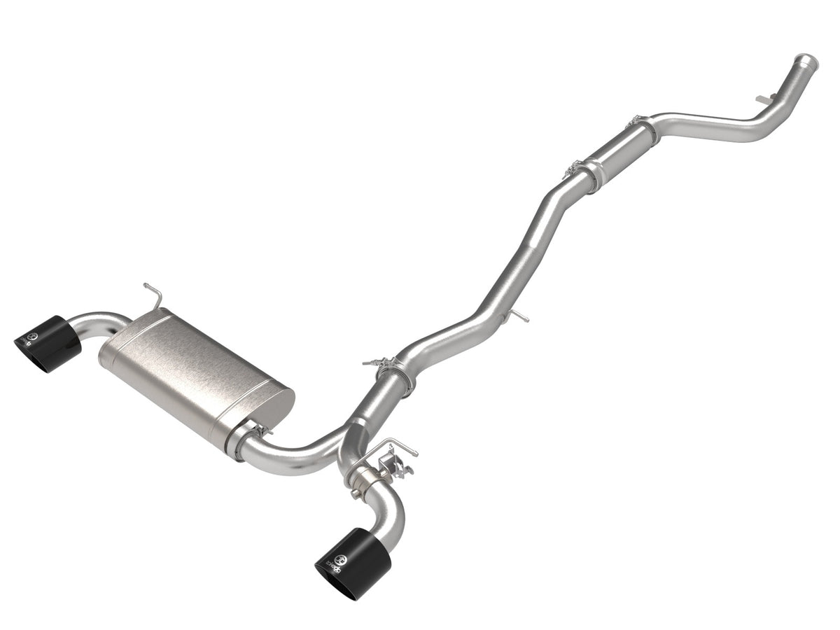 aFe Power Takeda 2-1/2 IN to 3 IN 304 Stainless Steel Cat-Back Exhaust System w/ Black Tip — Toyota GR Supra (A90) 21-24 L4-2.0L (t) — 49-36050-B
