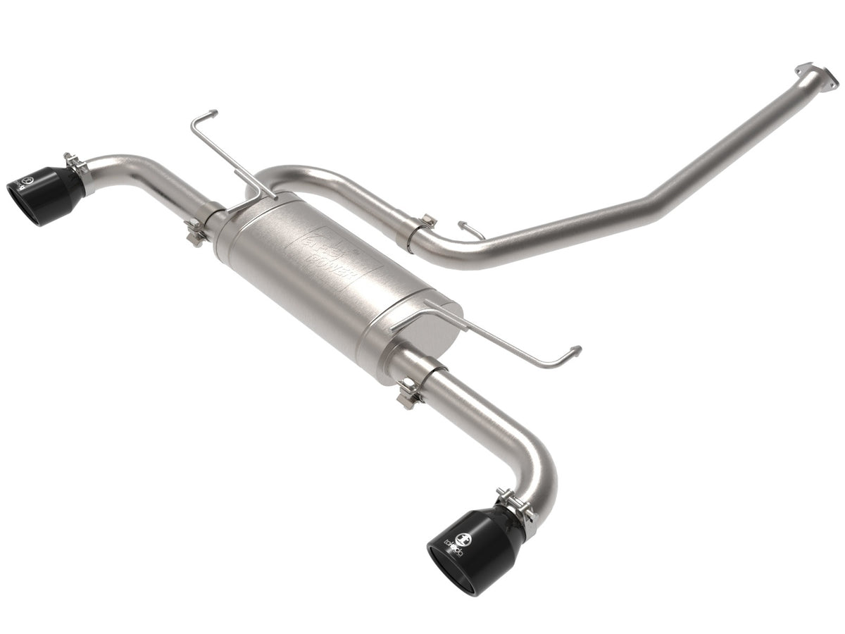 aFe Power Takeda 2-1/4 IN to 2-1/2 IN 304 Stainless Steel Cat-Back Exhaust System w/ Black Tip — Toyota RAV4 19-24 L4-2.5L — 49-36053-B
