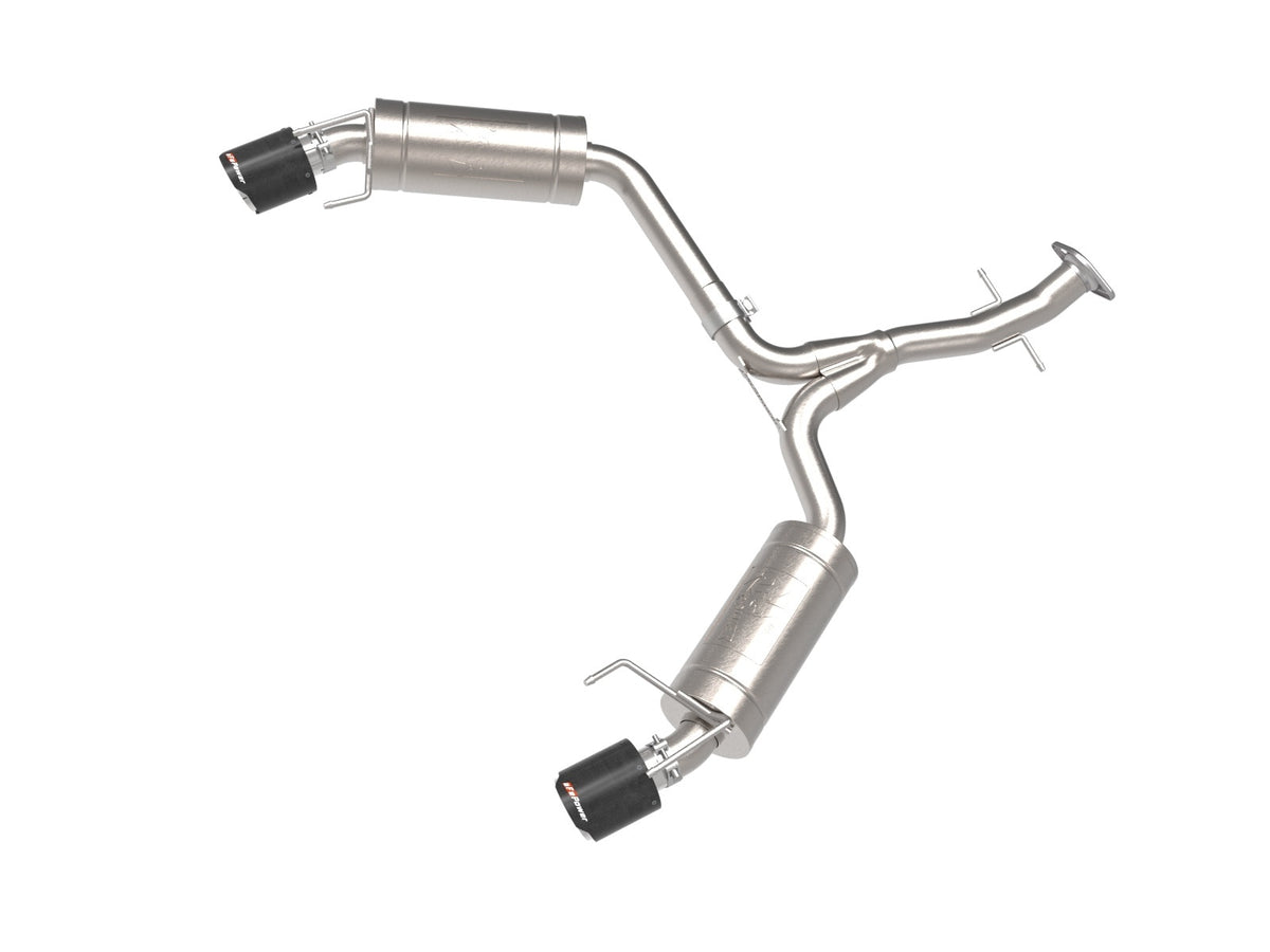 aFe Power Takeda 2-1/2 IN 304 Stainless Steel Axle-Back Exhaust System w/ Carbon Fiber Tip — Lexus IS250/IS350 06-13 V6-2.5L/3.5L — 49-36055-C